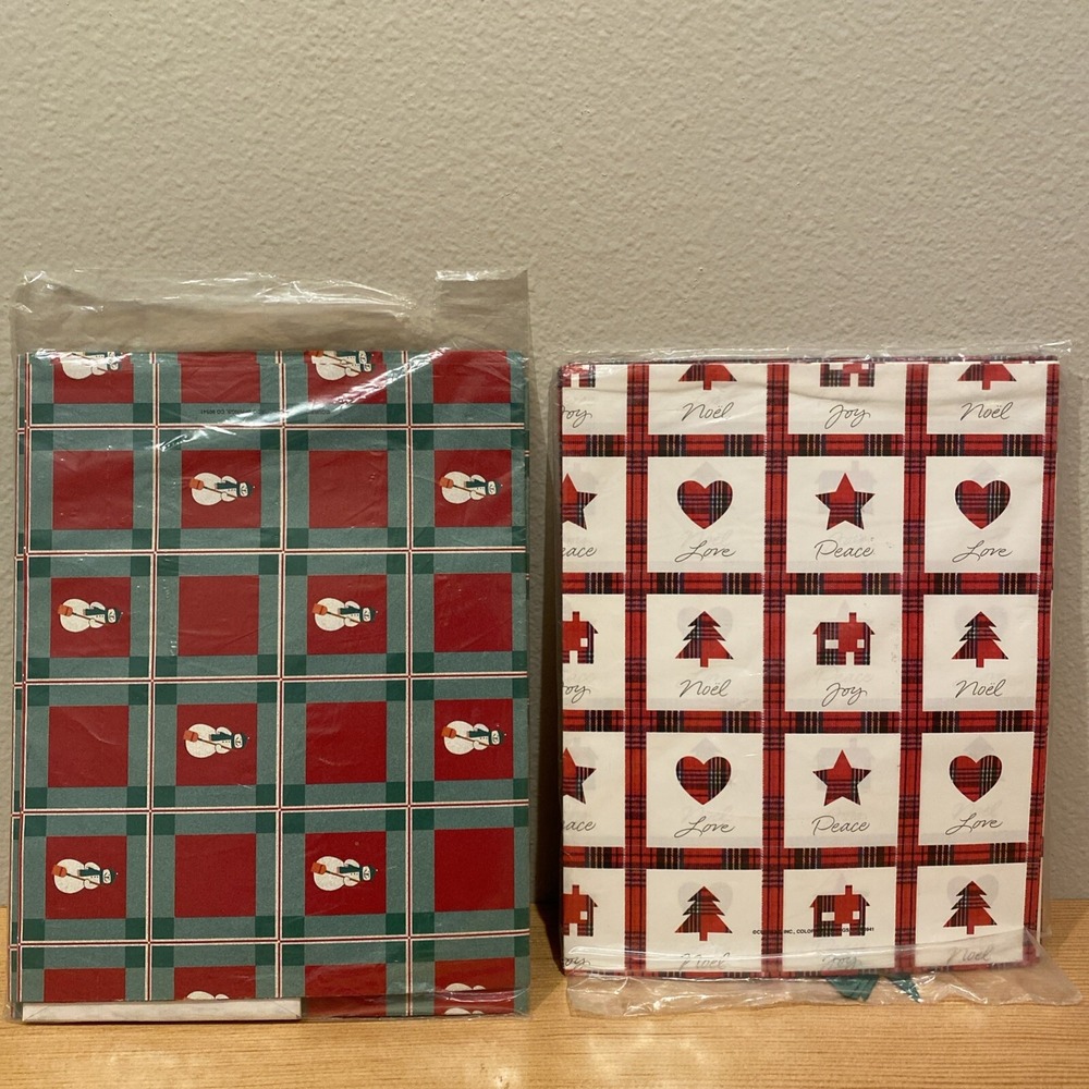 Vintage Gift Wrap‎ Sheets By CURRENT  Christmas Stickers Cards